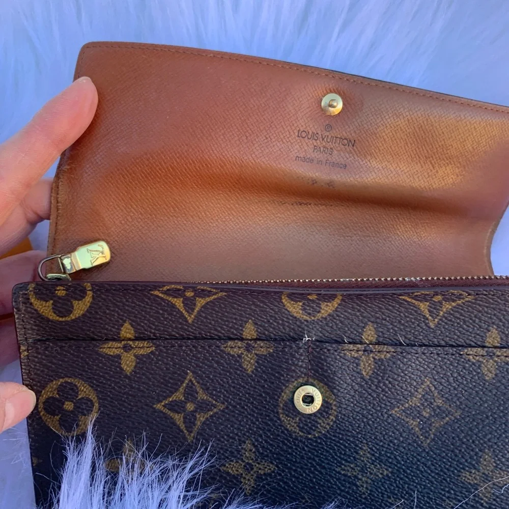 Authentic Louis Vuitton Sarah Long Wallet‎ Portefeuille Monogram